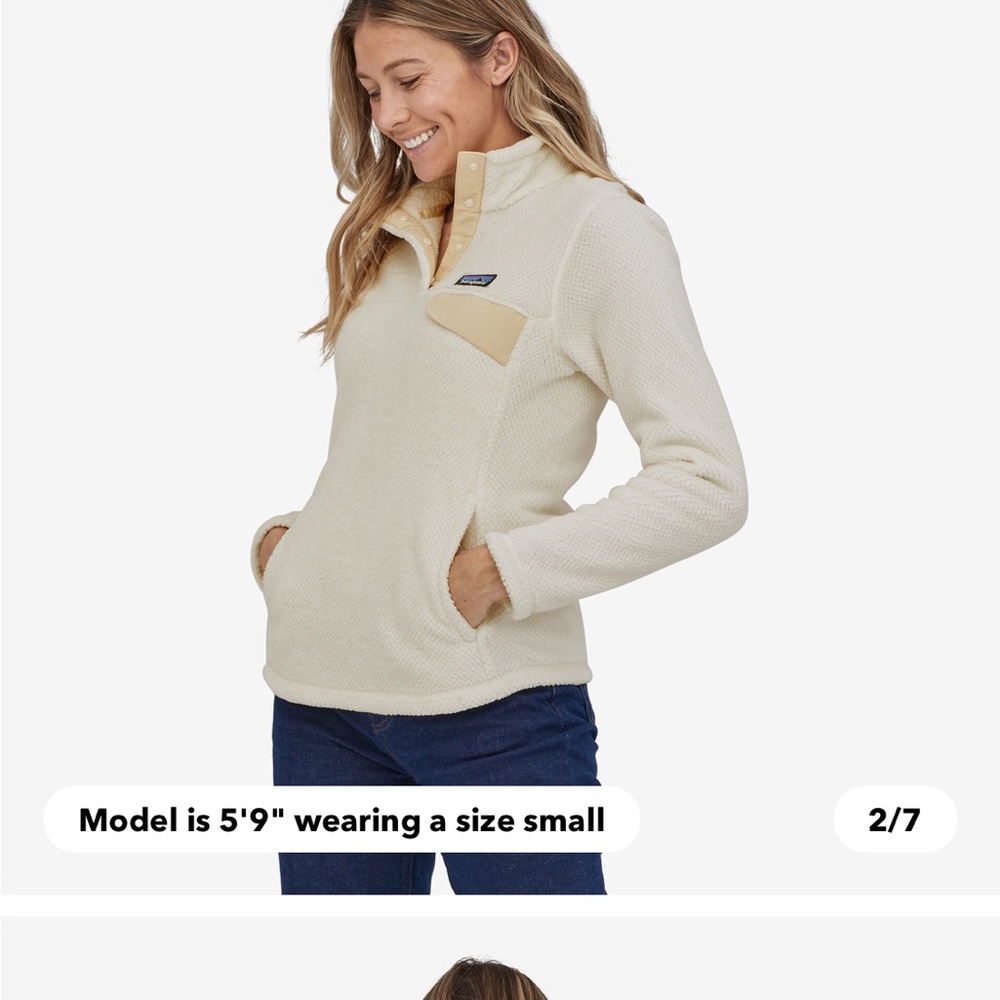 White fleece Patagonia women’s medium